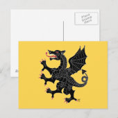 Dragon Rampant Sable Postkarte (Vorne/Hinten)