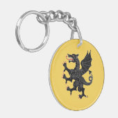 Dragon Rampant Sable Schlüsselanhänger (Vorderseite links)