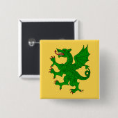 Dragon Rampant Vert Button (Vorne & Hinten)