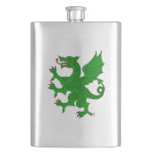 Dragon Rampant Vert Flachmann (Vorderseite)