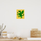 Dragon Rampant Vert Poster (Küche)
