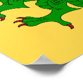 Dragon Rampant Vert Poster (Ecke)