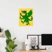 Dragon Rampant Vert Poster (Heimbüro)