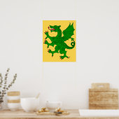 Dragon Rampant Vert Poster (Küche)
