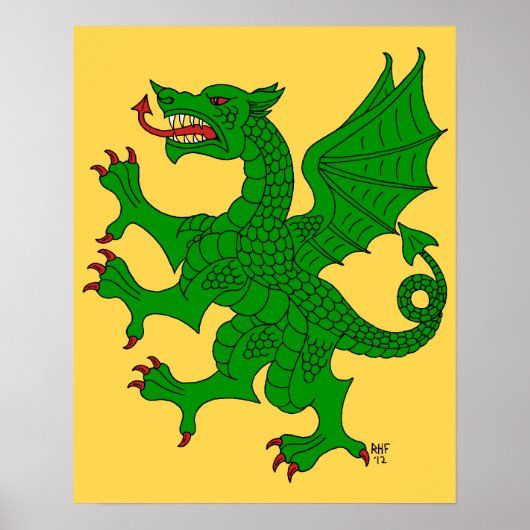 Dragon Rampant Vert Poster (Vorne)