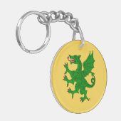 Dragon Rampant Vert Schlüsselanhänger (Vorderseite links)