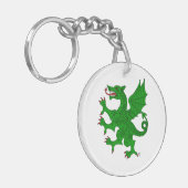 Dragon Rampant Vert Schlüsselanhänger (Vorderseite links)