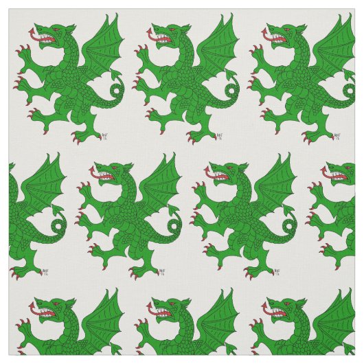 Dragon Rampant Vert Stoff (Muster)