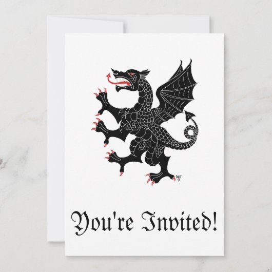 Dragon-Rampenlicht Einladung (Vorderseite)