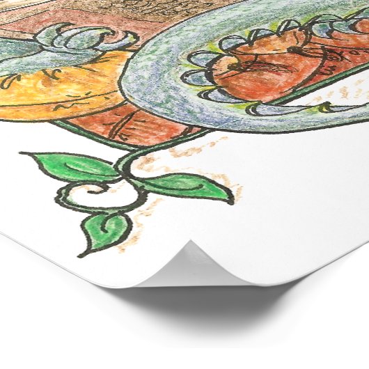 Dragon Reader Print Poster (Ecke)