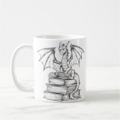 Dragon Reading Book Kaffeetasse (Links)