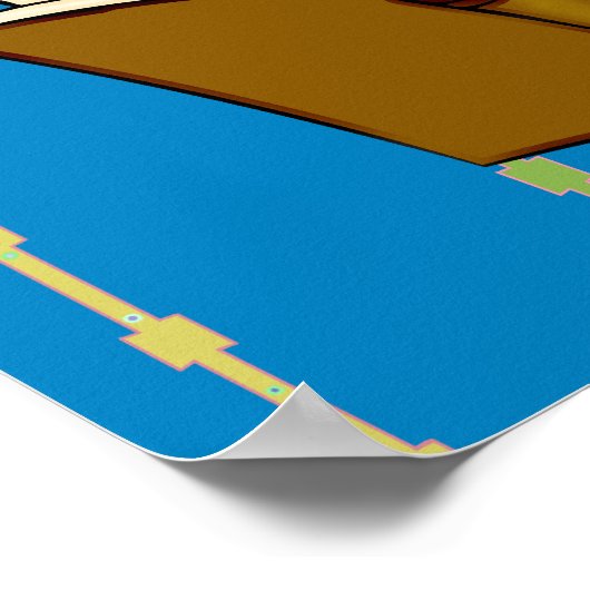 Dragon Reading Book Poster (Ecke)