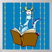 Dragon Reading Book Poster (Vorne)
