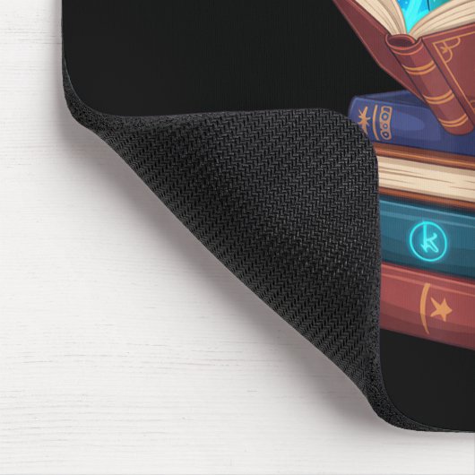 Dragon Reading Books Fantasy Lovers Mythical Creat Mousepad (Ecke)