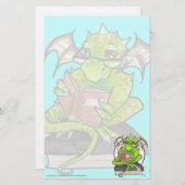 Dragon Reading Fantasy Art Schreibpapier Briefpapier (Vorne/Hinten)