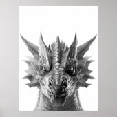 Dragon realistisches Portrait Kinderzimmer Poster (Vorne)
