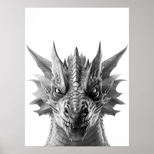 Dragon realistisches Portrait Kinderzimmer Poster (Vorne)