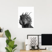 Dragon realistisches Portrait Kinderzimmer Poster (Heimbüro)