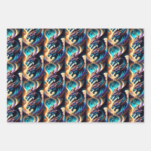 Dragon Realm Collection Geschenkpapier Set (Vorderseite 3)