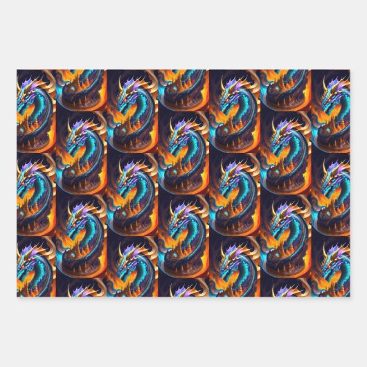 Dragon Realm Collection Geschenkpapier Set (Vorderseite 2)