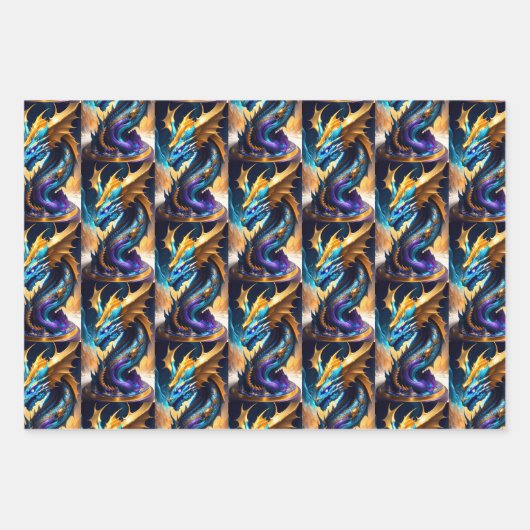 Dragon Realm Collection Geschenkpapier Set (Vorderseite)