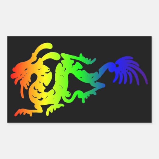 Dragon Rechteckiger Aufkleber (Vorderseite)