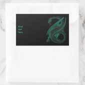Dragon Rechteckiger Aufkleber (Tasche)