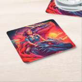 Dragon Rechteckiger Pappuntersetzer (angewinkelt)