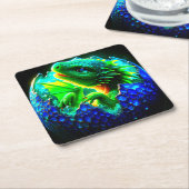 Dragon Rechteckiger Pappuntersetzer (angewinkelt)
