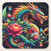 Dragon Rechteckiger Pappuntersetzer (Vorderseite)