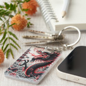 Dragon Rectangle Schlüsselanhänger (Vorderseite rechts)