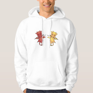 Dragon Red and Yellow Dragon Faible Fantasy Fantas Hoodie