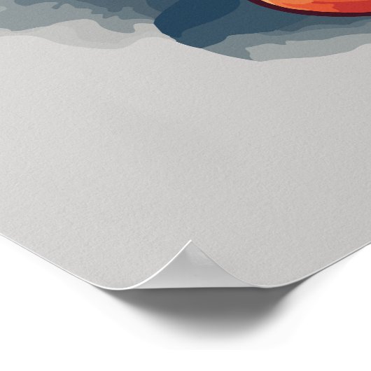 Dragon Red Artwork Poster (Ecke)