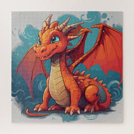 Dragon Red Artwork Puzzle (Vertikal)