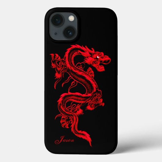 Dragon "Red Chinese Style" Case-Mate iPhone Hülle (Rückseite)