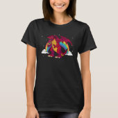 Dragon Red Fantasy Rainbow Clouds School Dragons T-Shirt (Vorderseite)