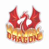 Dragon Red Fire Aufkleber (Vorderseite)