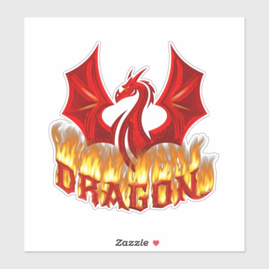 Dragon Red Fire Aufkleber (Blatt)