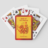 Dragon Red Foil Chinesischer Mondfisch Neujahr 202 Spielkarten (Rückseite)