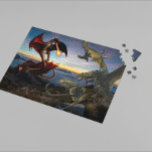 Dragon Red Green Battle Fantasy Puzzle<br><div class="desc">Dieses Design kann personalisiert werden, indem Sie die Option Anpassen auswählen, um Text hinzuzufügen oder andere Änderungen vorzunehmen. Wenn dieses Produkt die Möglichkeit hat, das Design auf einen anderen Gegenstand zu übertragen, stellen Sie bitte sicher, dass das Design bei Bedarf angepasst wird. Kontaktieren Sie mich unter colorflowcreations@gmail.com , wenn Sie...</div>