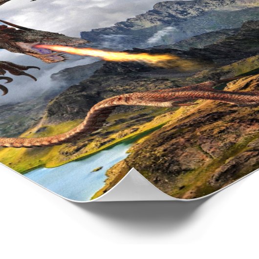 Dragon Red Wyvern Poster (Ecke)