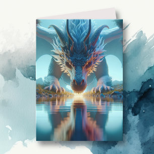Dragon Reflection Birthday Karte