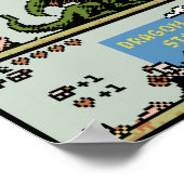 Dragon Rescue Game Pixel Art Poster (Ecke)