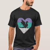 Dragon Retro Geschenk für Frauen oder Mädchen T-Shirt (Vorderseite)