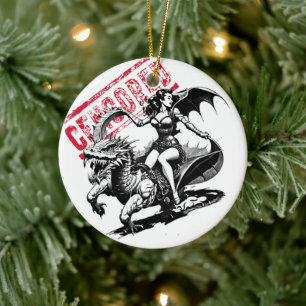 Dragon Ride Delight Keramik Ornament
