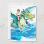 Dragon Ride Pool Party Geburtstag Einladung (Rückseite)