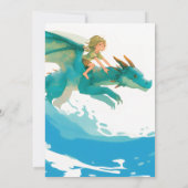 Dragon Ride Pool Party Geburtstag Einladung (Rückseite)