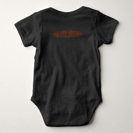 Dragon Rider Cool Trendy Fantasy Red Typografy Baby Strampler (Rückseite)