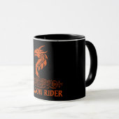 Dragon Rider Cool Trendy Fantasy Red Typografy Tasse (VorderseiteRechts)