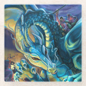 Dragon Rider Fantasy Art Glasuntersetzer (Vorderseite)